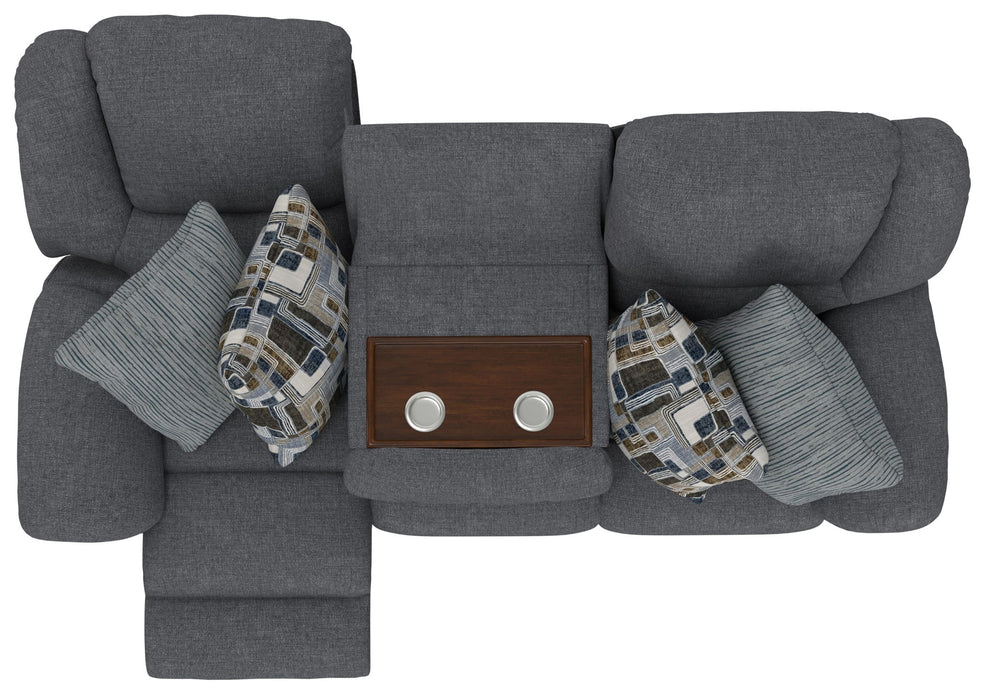 Trifecta - Sofa With 3 Recliners and Drop Down Table