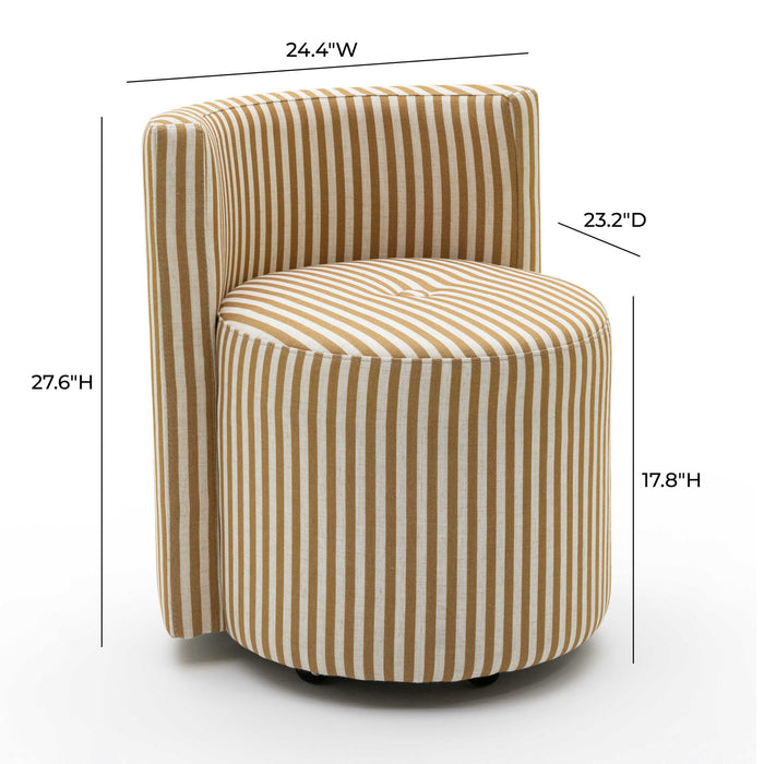 Alyssa - Striped Rolling Desk Chair