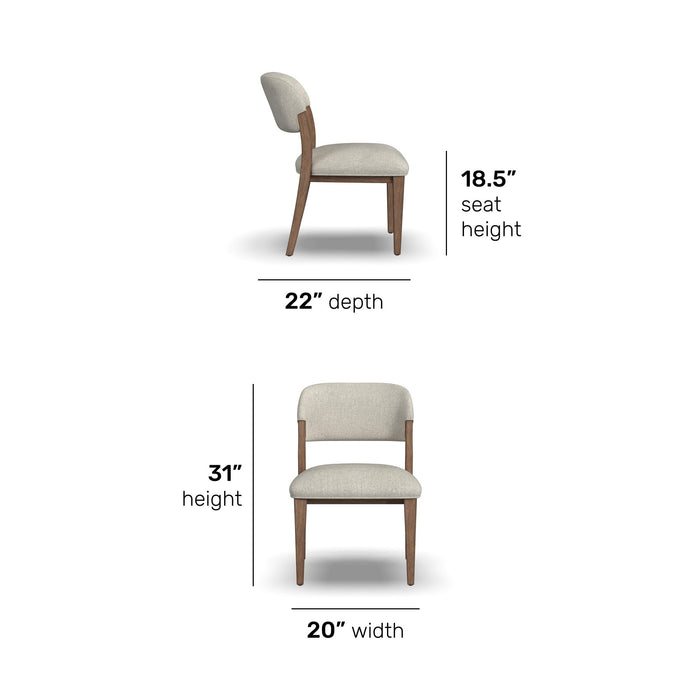 Lyra - Upholstered Barrel Chairs (Set of 2) - Pearl Silver