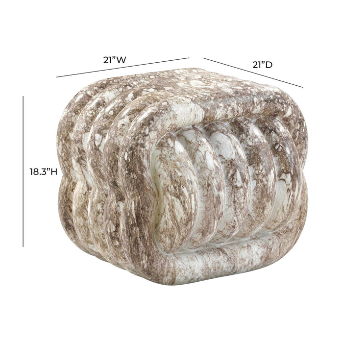 Love Knot - Faux Marble Indoor / Outdoor Accent Stool