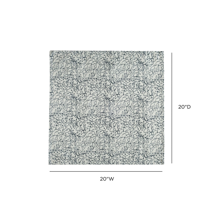 Crissy - Cotton Canvas Printed Napkins (Set of 4) - Inked
