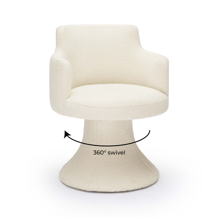Jeffree - Performance Boucle Swivel Dining Chair