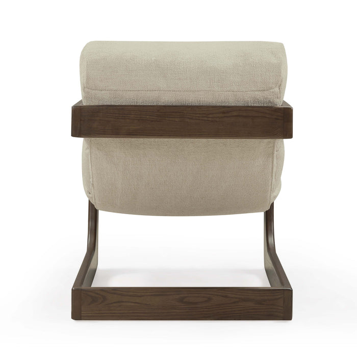 Palma - Textured Weave Accent Chair With Brown Base