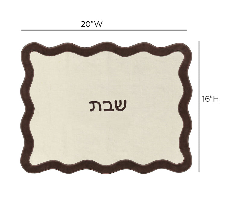 Organic Cotton / Linen Wavy Challah Cover