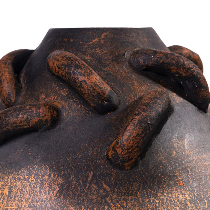 Visha - Roped Vase - Dark Terracotta