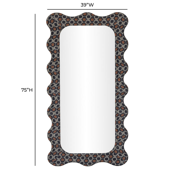 Charlene - 39" x 75" Squiggle Wall Mirror - Biologic Print
