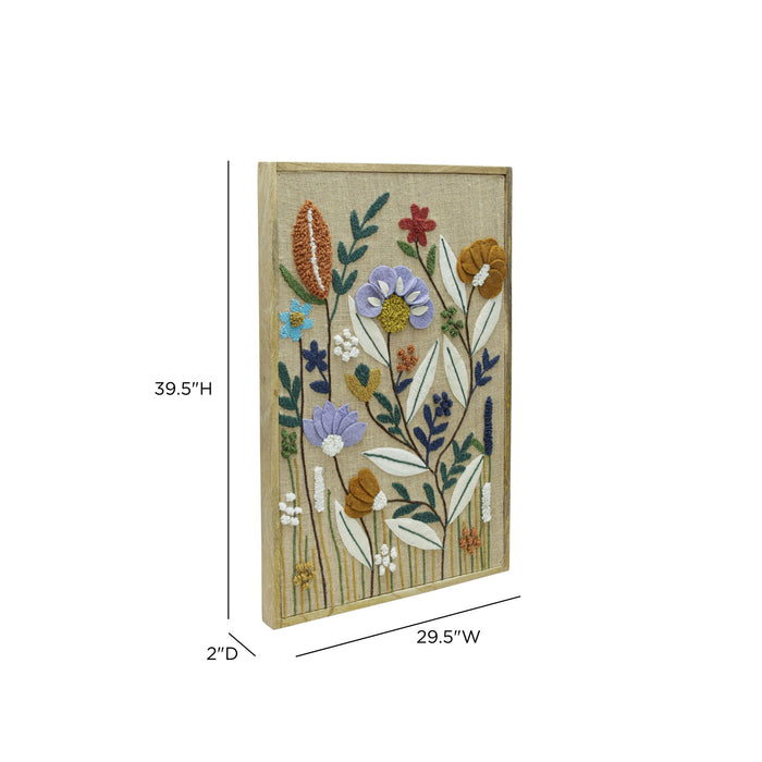 Muro - "Sprout" Embroidered Wall Art