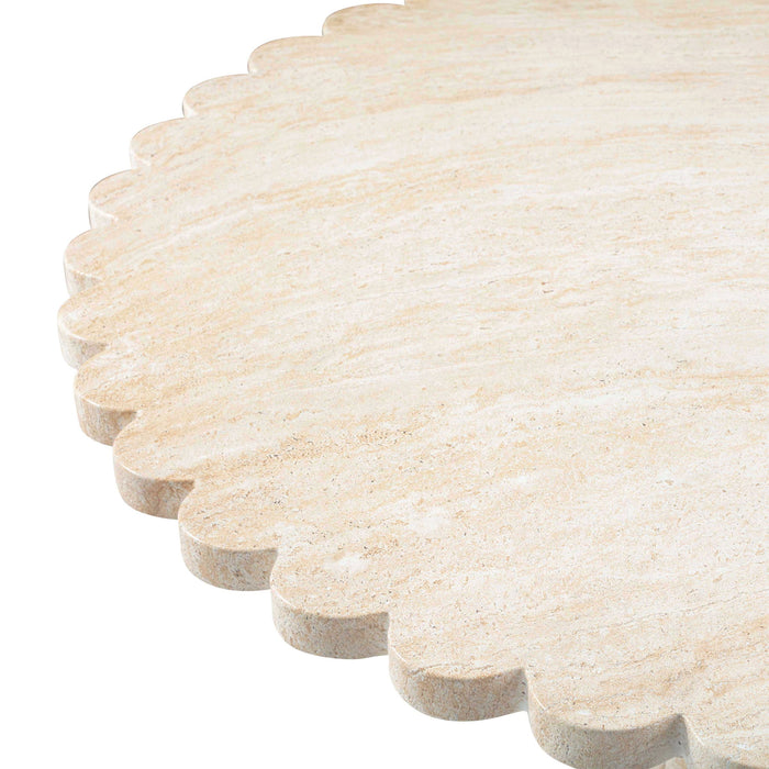 Blossom Washed Travertine Finish Indoor / Outdoor 54" Round Dining Table