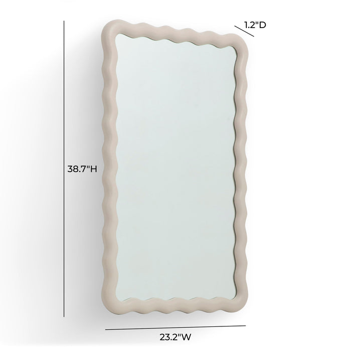 Faire - Squiggle Wall Mirror - Cream