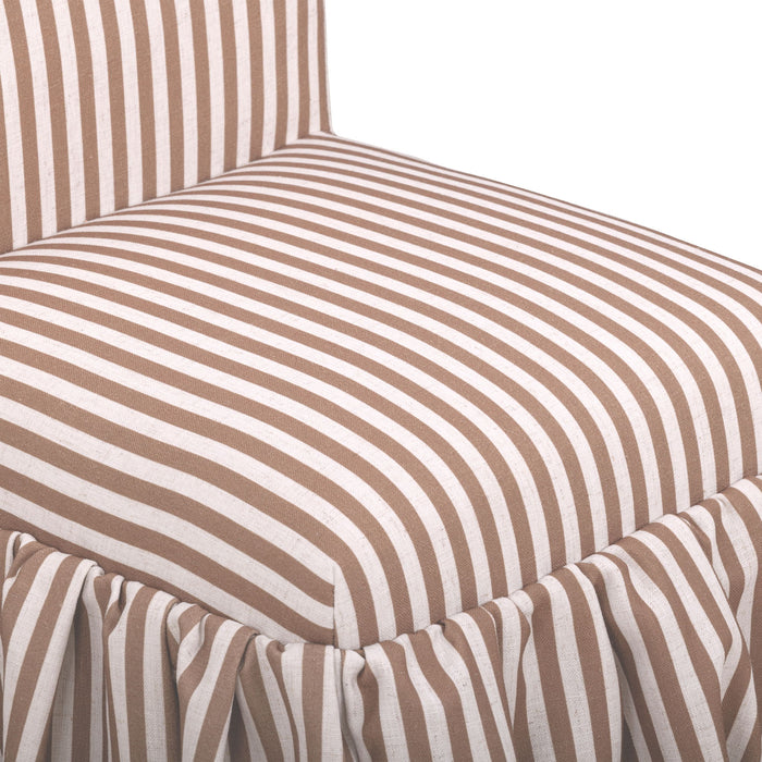 Gertrude - Striped Linen Dining Chair
