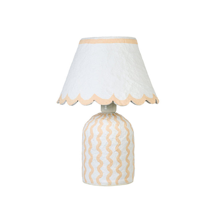 Blum - Scalloped Cotton Mache Table Lamp