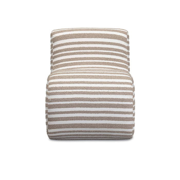 Senna - Jacquard Organic Stripes Accent Chair - Taupe
