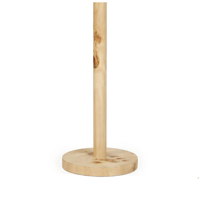 Lamia - Burl and Raffia Designer Table Lamp - Natural