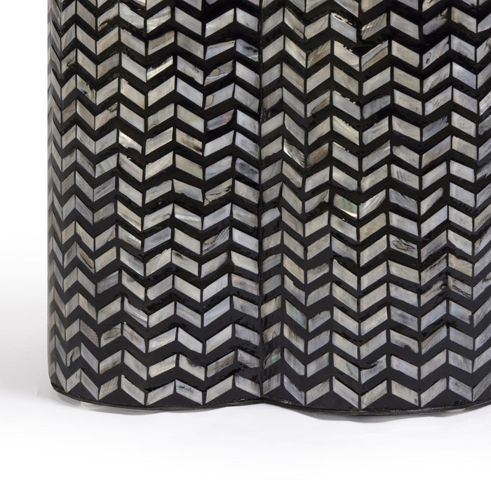 Mother Of Pearl Shell Side Table - Truffle