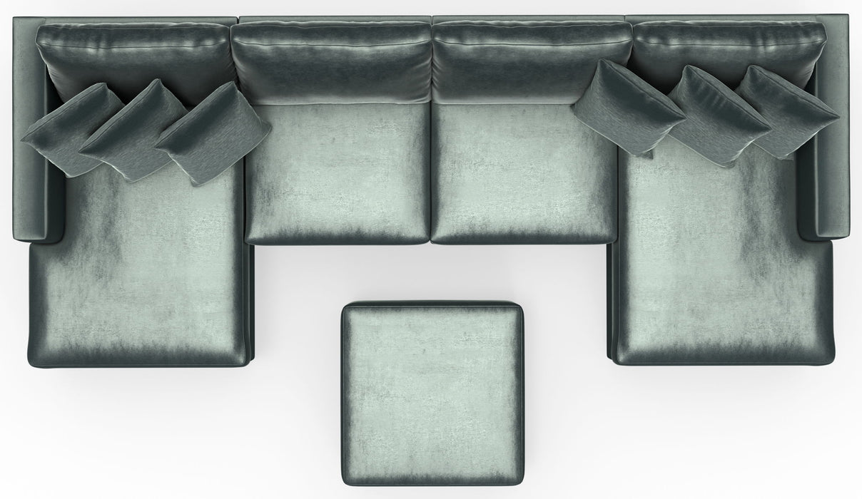 Remington - Modular Sofa And Cocktail Ottoman - Pine