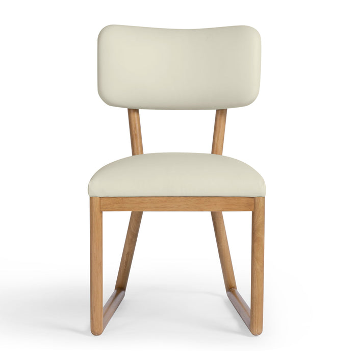 Bobbie - Vegan Leather Dining Chair - Cream