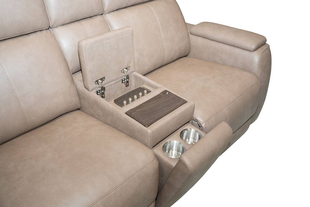 Vibe - Power Reclining Loveseat With Console, Power Headrest, Lumbar, Heat, Massage & Pulse