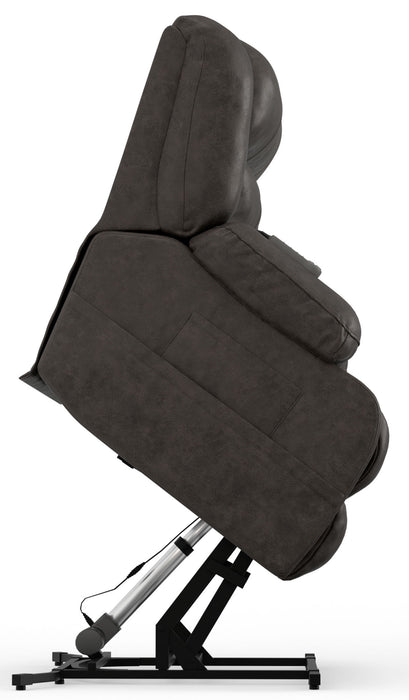 Tucker - Power Lift Recliner With Heat & Massage - Steel