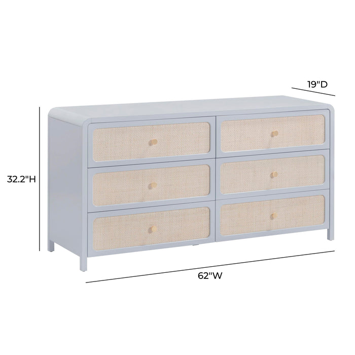 Patty - Rattan 6 Drawer Dresser