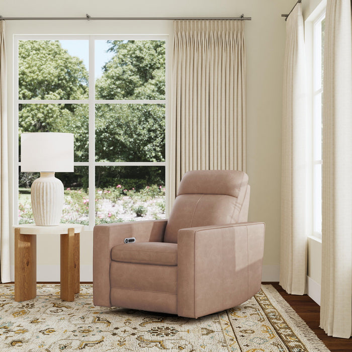 Dutch - Power Swivel Gliding Recliner With Power Headrest, Lumbar, Heat & Massage