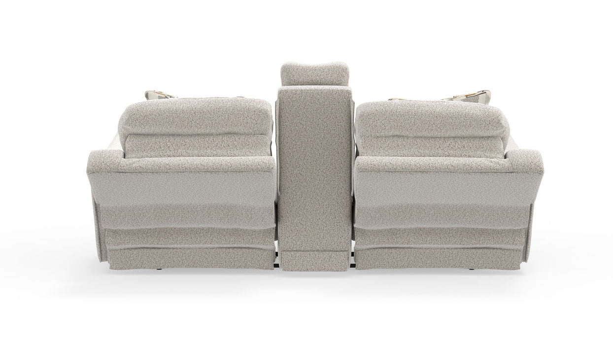 Micah - Power Headrest Power Deep Seat Reclining Console Loveseat - Oatmeal
