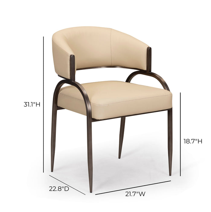 Tatum - Performance Vegan Leather Dining Chair - Taupe