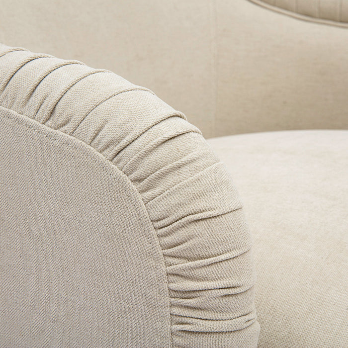 Pamela - Chenille Tassel Lounge Chair - Tan