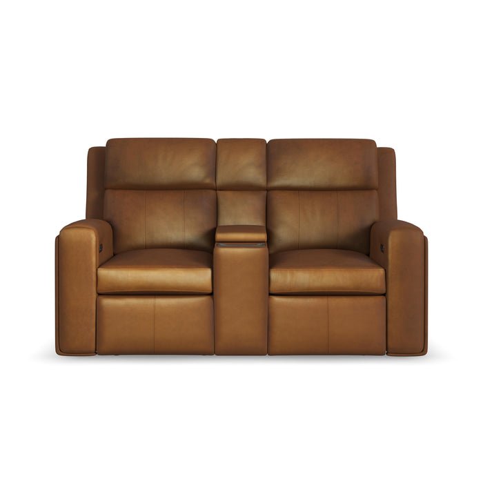 Wyatt - Power Reclining Loveseat With Console & Power Headrests & Lumbar