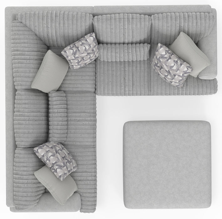 Titan - Sectional With Comfort Coil Seating, Cocktail Ottoman And Accent Pillows Included