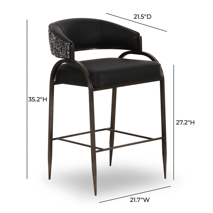 Tatum - Vegan Leather 2-Tone Counter Stool