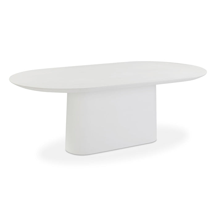 Nara - Indoor / Outdoor Concrete Dining Table - Pure White
