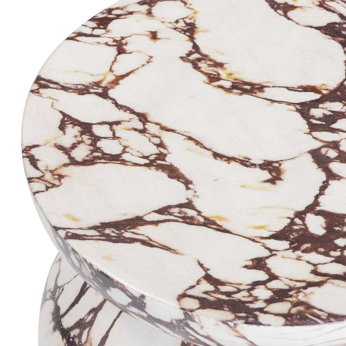 Pia - Indoor / Outdoor Concrete Side Table - Red