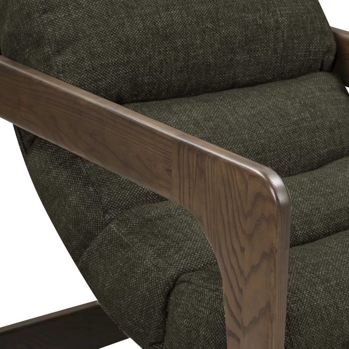 Palma - Textured Weave Accent Chair With Brown Base