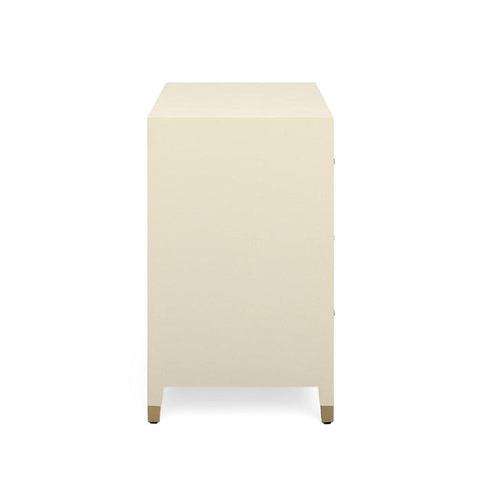 Dani - Faux Shagreen 6-Drawer Dresser - Cream