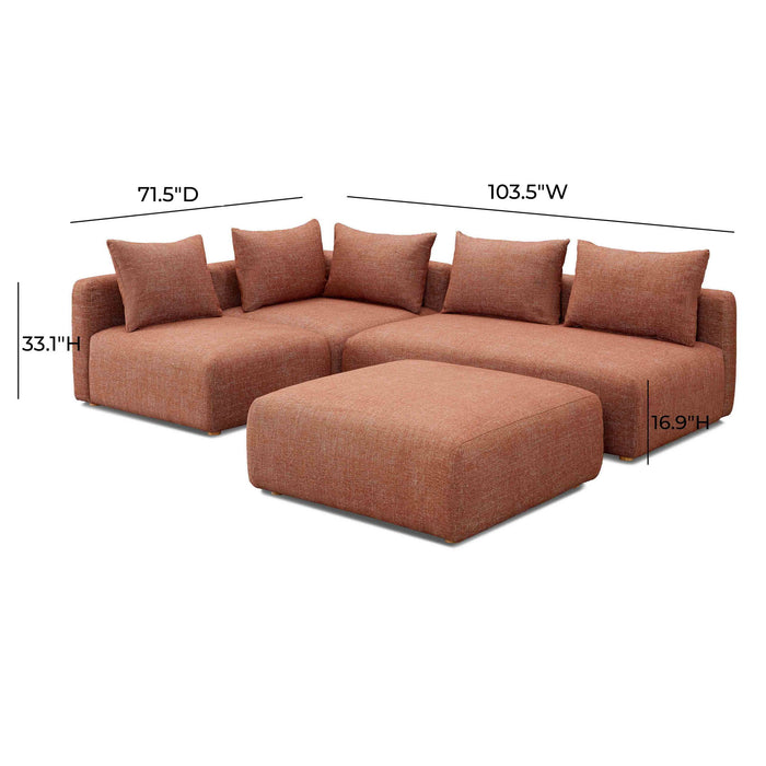 Hangover - 4-Piece Modular Chaise Sectional