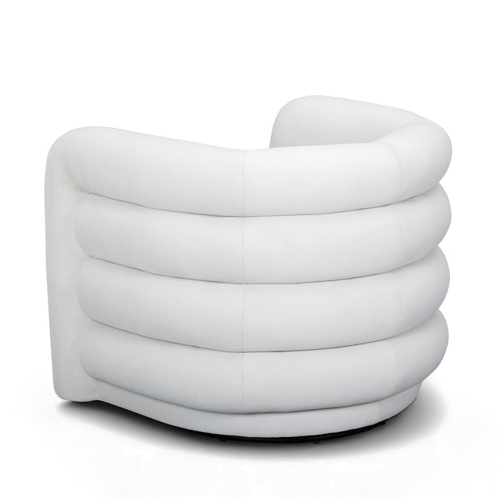 Curves - Velvet Swivel Accent Chair