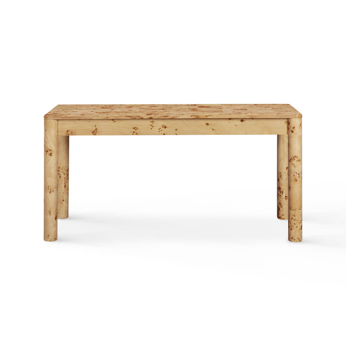 Berri - Burl 3-Drawer Work Desk - Natural