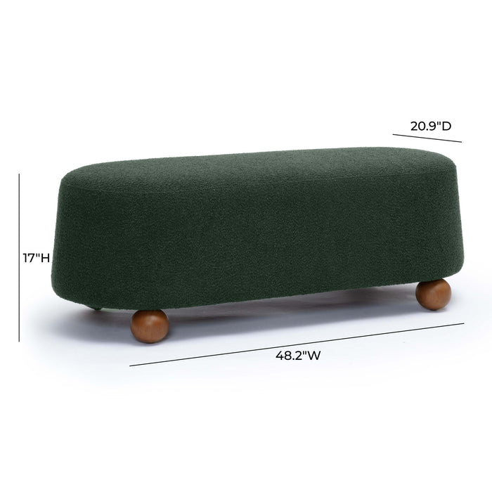 Jaine - Boucle Large Ottoman - Forest Green