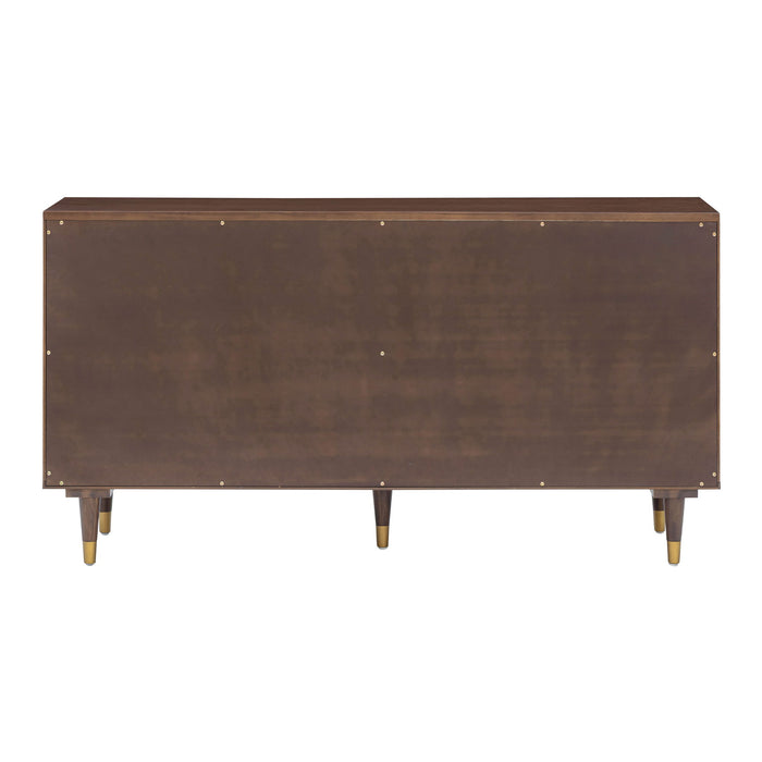 Sierra - 6-Drawer Dresser - Dark Chocolate Brown