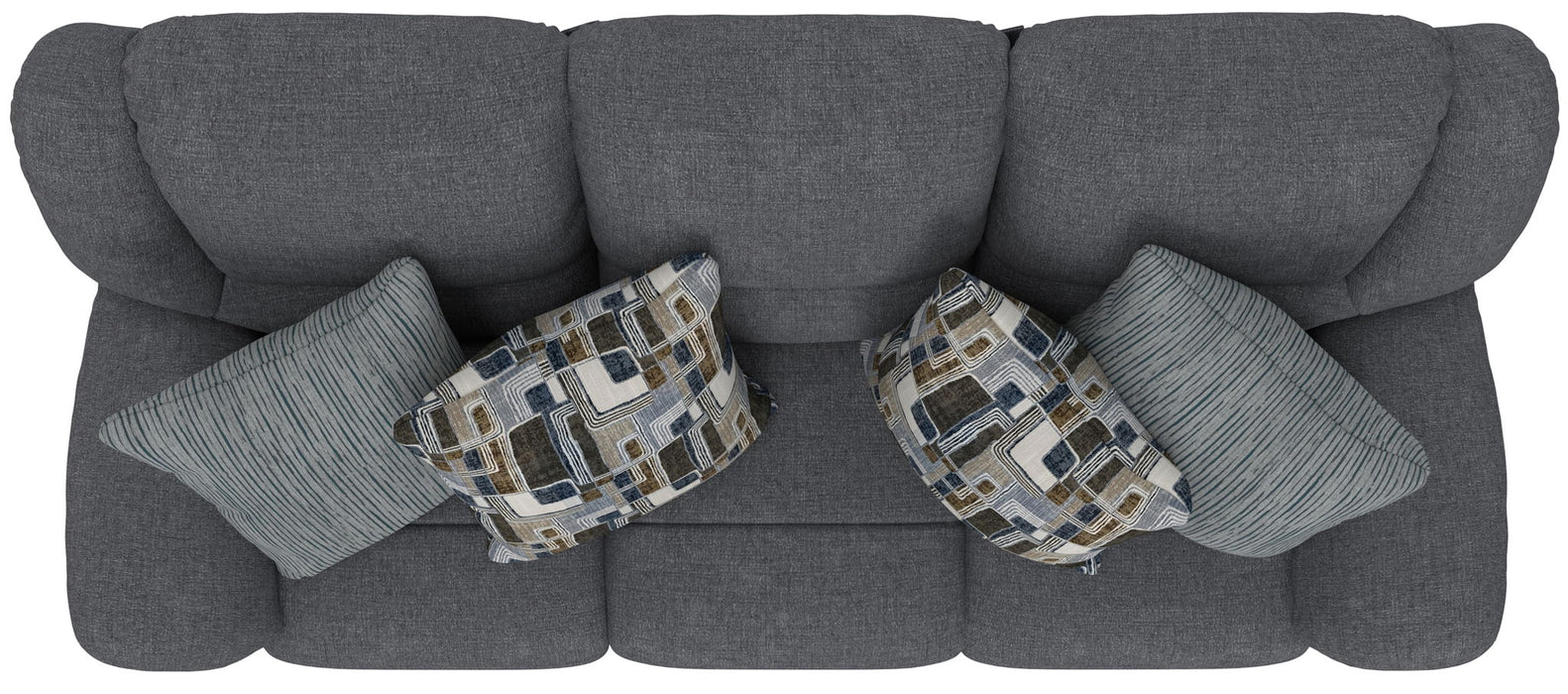 Trifecta - Sofa With 3 Recliners and Drop Down Table