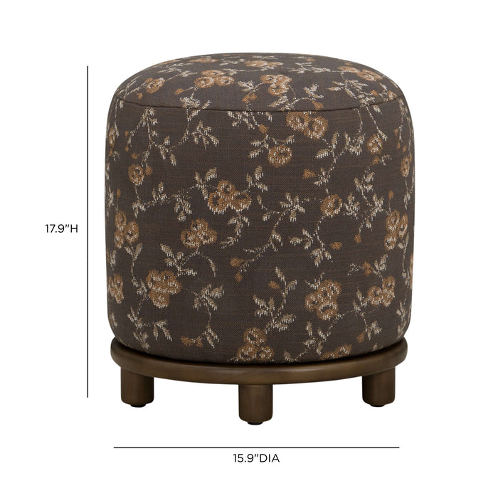 Bisou - Floral Jacquard Ottoman