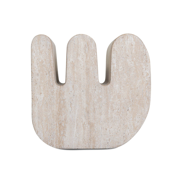 Thyme - Indoor / Outdoor Concrete Side Table - Faux Travertine