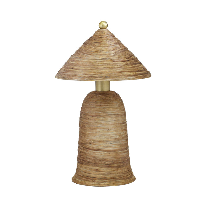 Coco - Coconut Fiber Pointed Table Lamp - Natural