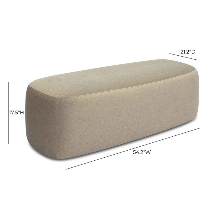 Graceland - Faux Mohair Bench