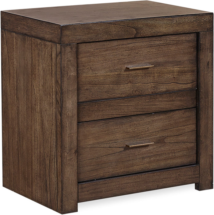 Modern Loft - 2 Drawer Nightstand w/ power