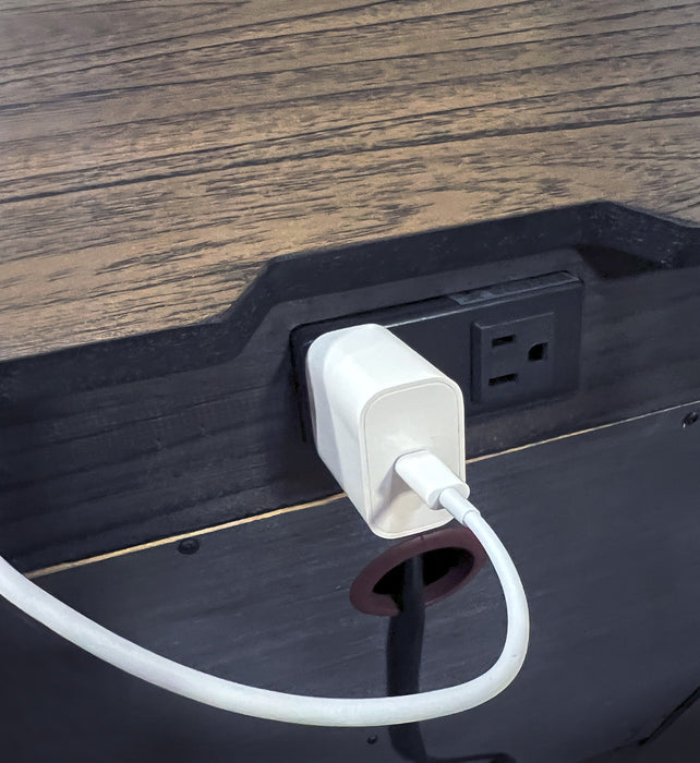 Modern Loft - 2 Drawer Nightstand w/ power