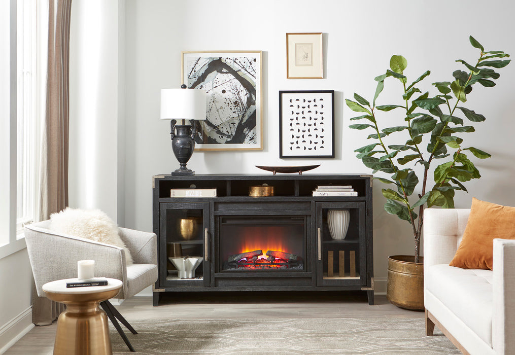 Quincy - 66" Highboy Fireplace Console