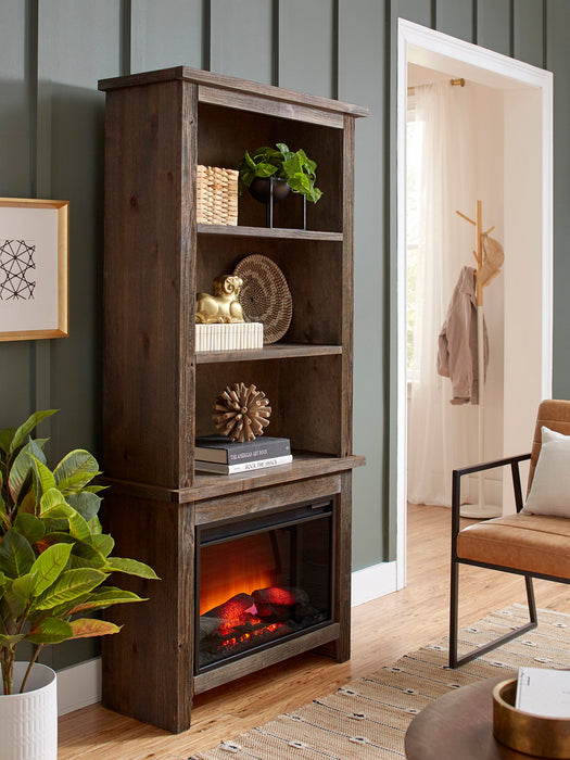 Alder Grove - 74" Fireplace Display Case
