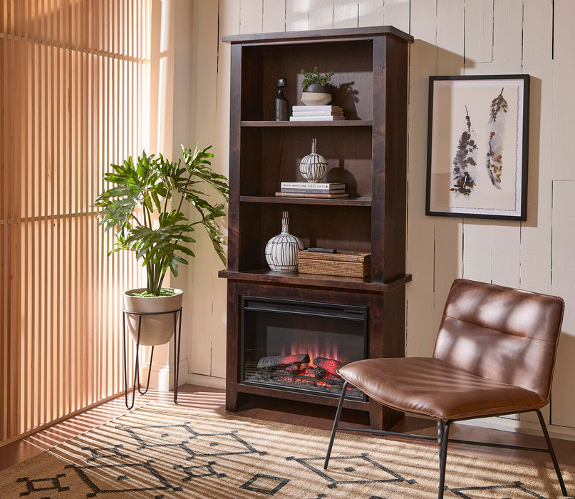 Alder Grove - 74" Fireplace Display Case