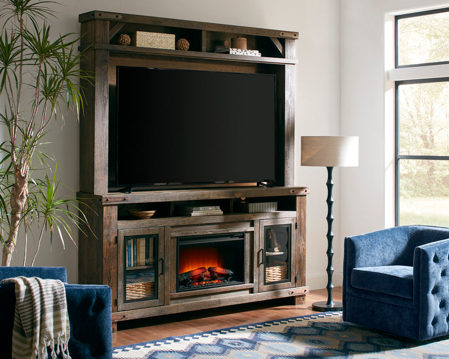 Sawyer - 79" Fireplace Console & Hutch